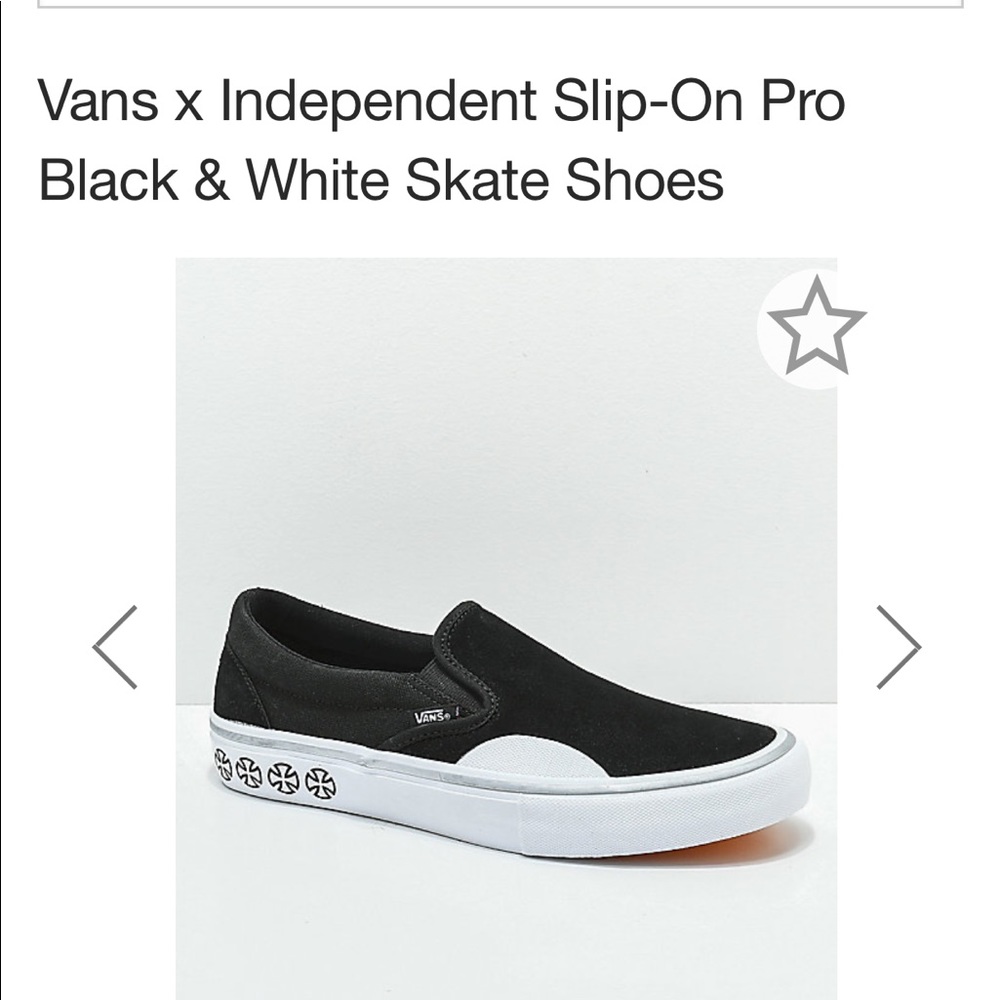 vans x independent slip ons never worn!